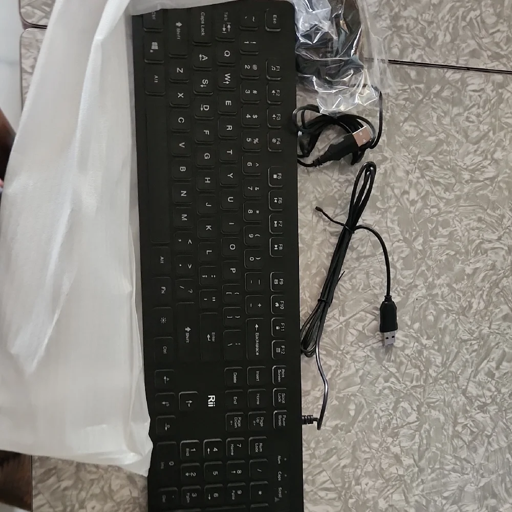 Black LED Backlit Keyboard and Mouse Combo